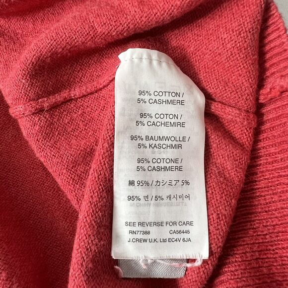 J Crew Sweater Men Large Red Cotton Cashmere Blend V Neck Knit Long Sleeve JCREW - Picture 9 of 11